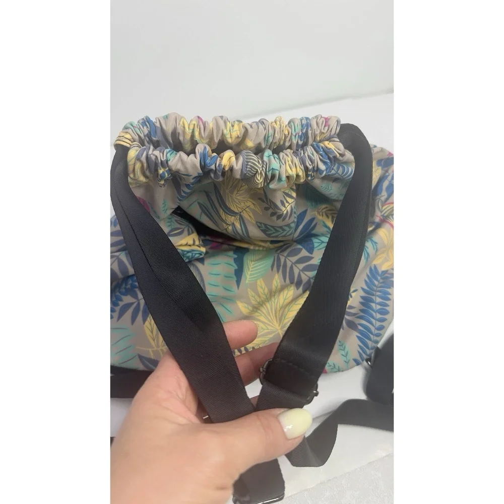 Risefit Drawstring Backpack Tropical Leaf Floral Cinch Bag Gym Sports Travel